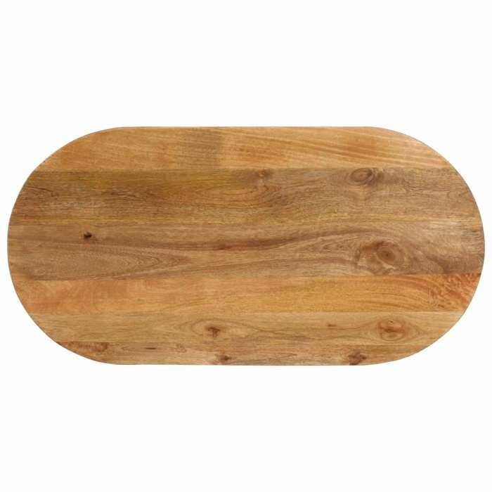 vidaXL Dessus de Table Dessus de Table de Remplacement Dessus de Rechange Salle à Manger 80x40x38 cm Ovale Bois Massif 370152