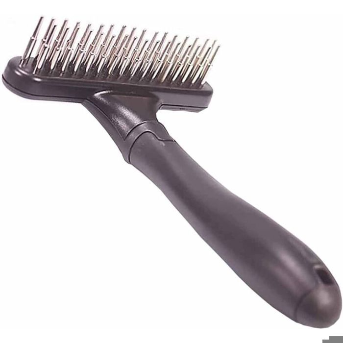 Meilleurs prix pour Brosse de toilettage pour animaux rteau double range pour chien dmlage et massage couleurs multiples LARGEIGHT