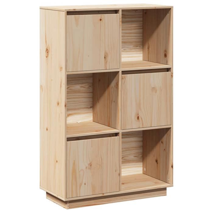 Buffet haut - UU - Portes pratiques - 74x35x117 cm - Bois massif de pin C2078