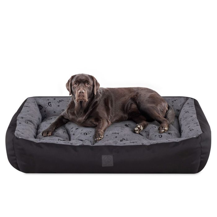 Meilleurs prix pour Lit pour Chien Panier Coussin Canapé L 120x80 cm Grande Taille Gris PET ZEN Étanche Lavable