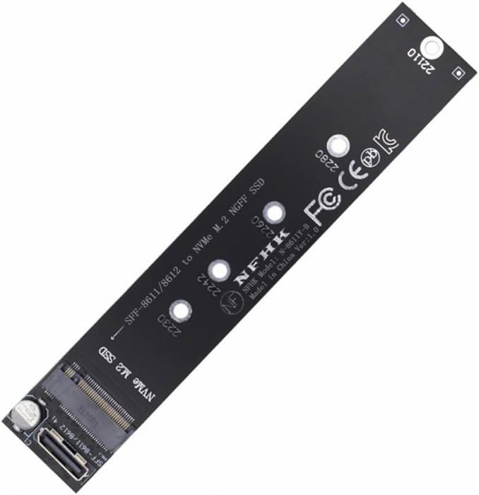 Carte Contrôleur PCIe 4X Vers Oculink SFF-8612 - Câble 68Pin SFF-8639 Inclus - KALEA-INFORMATIQUE