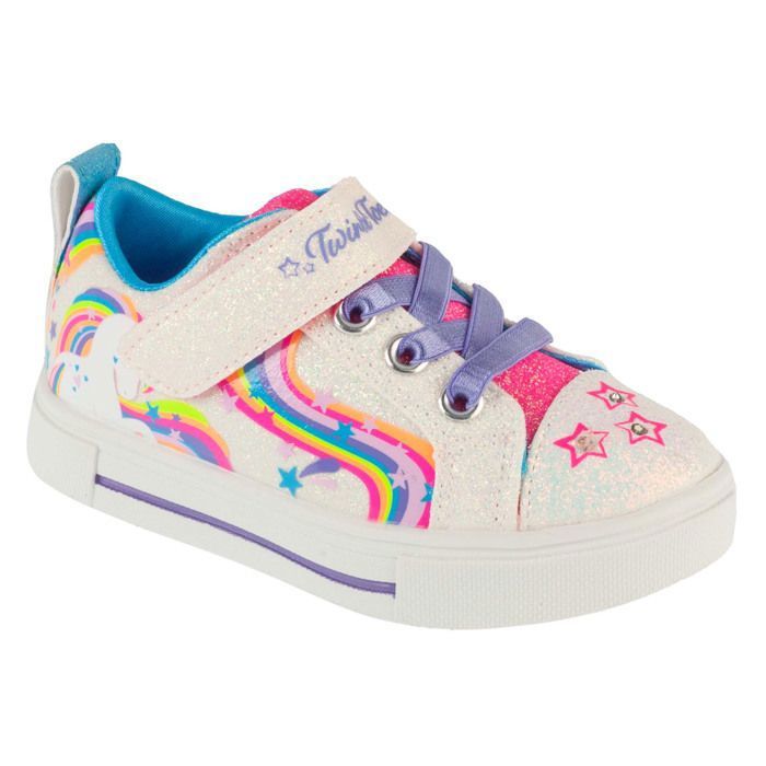 Skechers Sneakers pour filles - SKECHERS - Twinkle Sparks Whimsical Shimmer 314818N-WMLT - Rose - Lacets - Tige textile