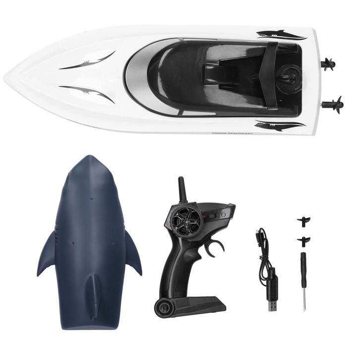 OBEST Bateau Télécommandé Requin Avec Caméra HD – 2,4 GHz, LED, Appli, Batterie 1200 MAh – Jouet Submersible Pour Enfants – Cadeau Anniversaire Fille Garçon