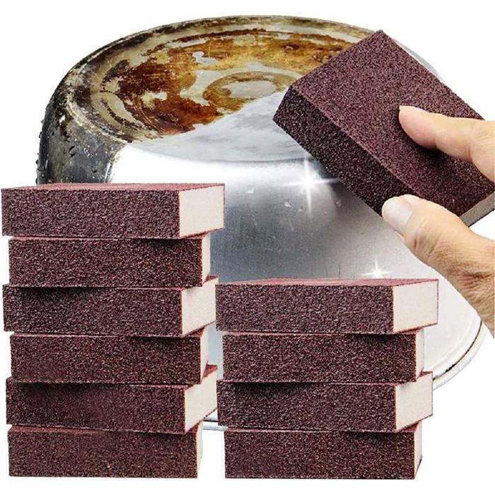 Lot de 10 éponges de Nettoyage pour Casserole théière Bouilloire Nettoyage de Grandes Surfaces
