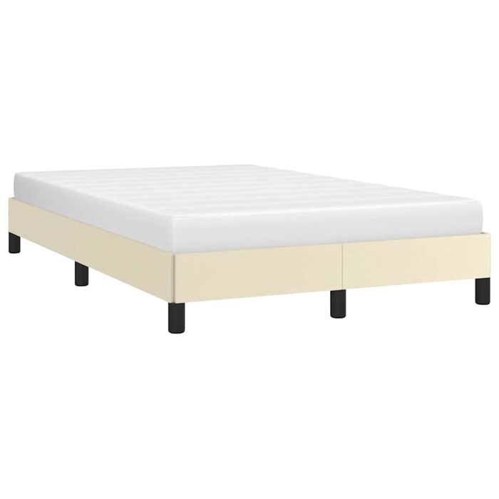 CHIC Lit adulte 2 places - 120x190 cm Structure/Cadre de lit crème 120x190 cm similicuir #Sara54496