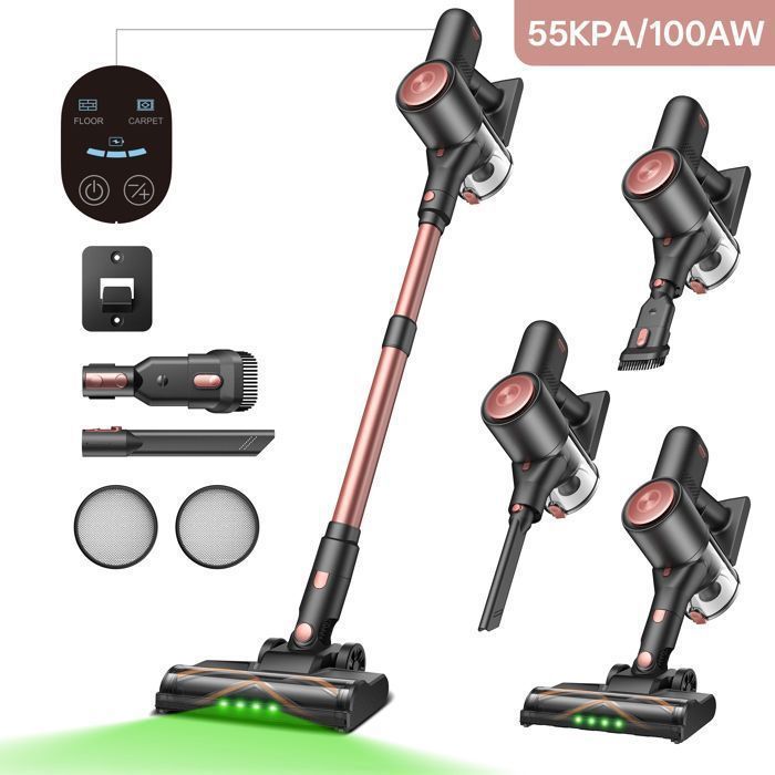 Aspirateur balai sans fil - VACTIDY - Blitz V10 Pro - 100 AW - 55 kPa - 45 min autonomie