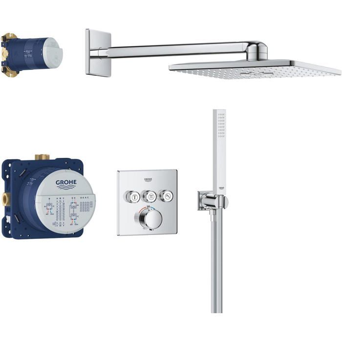 Grohe Precision SmartControl — Ensemble de douche encastré 3 sorties chromé 31 cm (34875000)