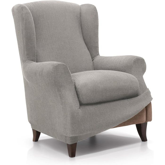 Housse de Fauteuil à Oreilles FAVERTI Modèle Reale Élastique en Tissu Jacquard