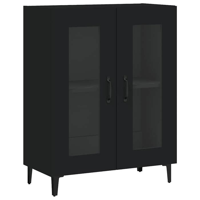 Saison Soldes Buffet Noir - SARAZYJ - Meuble bas - avec stockage - 695x34x90 cm bois dingénierie MM4693