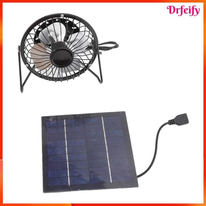 Mini ventilateur portable - AKOZON - Solaire 5V 25W - Alimentation USB/solaire - 145x145 cm - Compact - Akozon