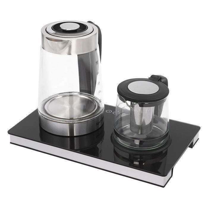 Bouilloire électrique petite isolation et grand chauffage corps en verre transparent prise européenne