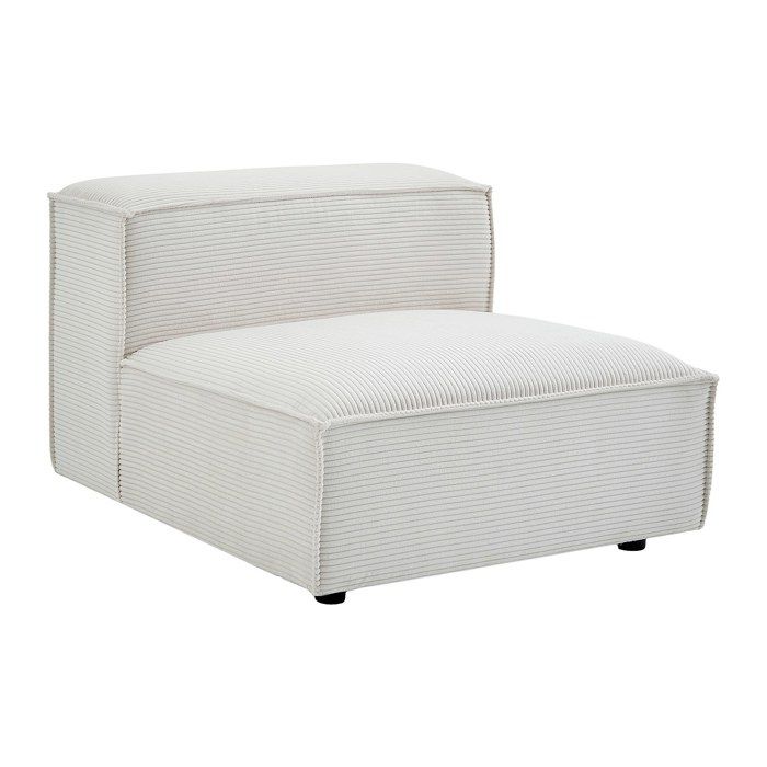 Fauteuil en velours côtelé beige RUZOLO Fauteuil en velours côtelé beige RUZOLO