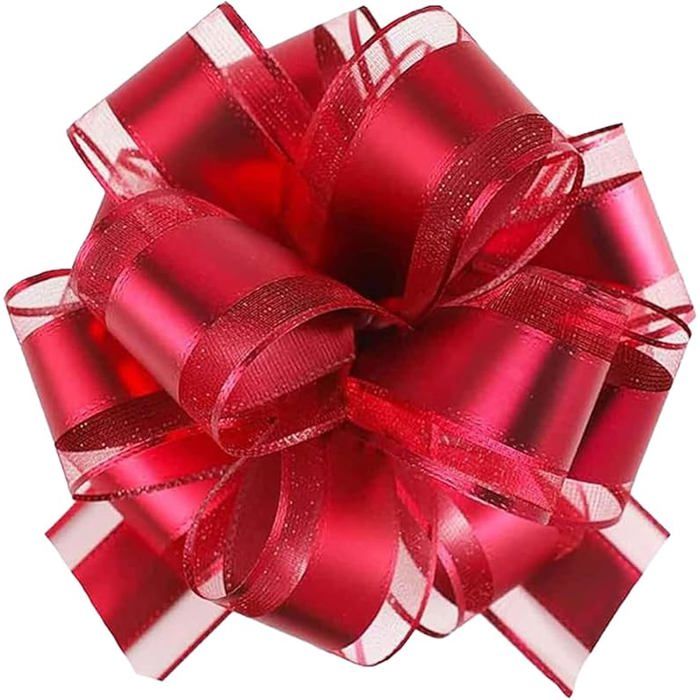 Set of 5 giant pull bows for wedding car bride car decoration wedding party red