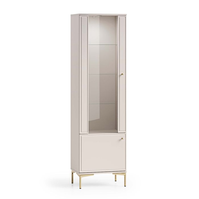 Vitrine 2 portes Petits-meubles - Sélène - 54 x 40 x 190cm - Cachemire Vitrine 2 portes Petits-meubles - Sélène - 54 x 40 x 190cm - Cachemire