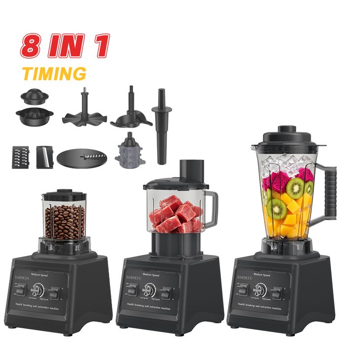 Blender 9500W - Mixeur 8 en 1 - 3.0L Blender Mixeu - vitesse réglable - 32000RPM - lames en acier inoxy - Sans BPA-Blender smoothie