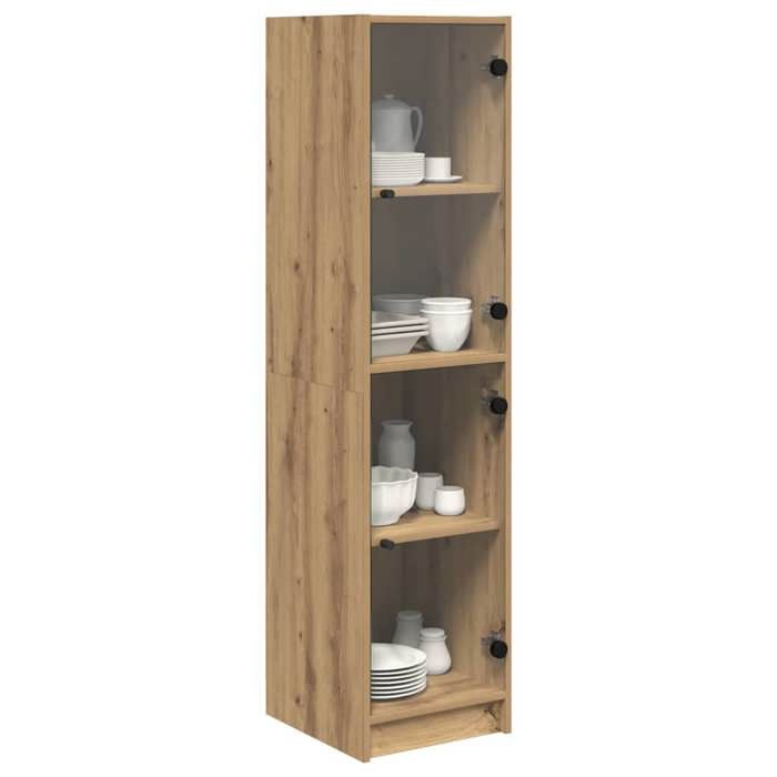 Neuf& 334451 Buffet - bahut - enfilade - vidaXL - Haut Armoire Chêne artisanal 35 x 37 x 142 cm Bois dingénierie - Pour rangement