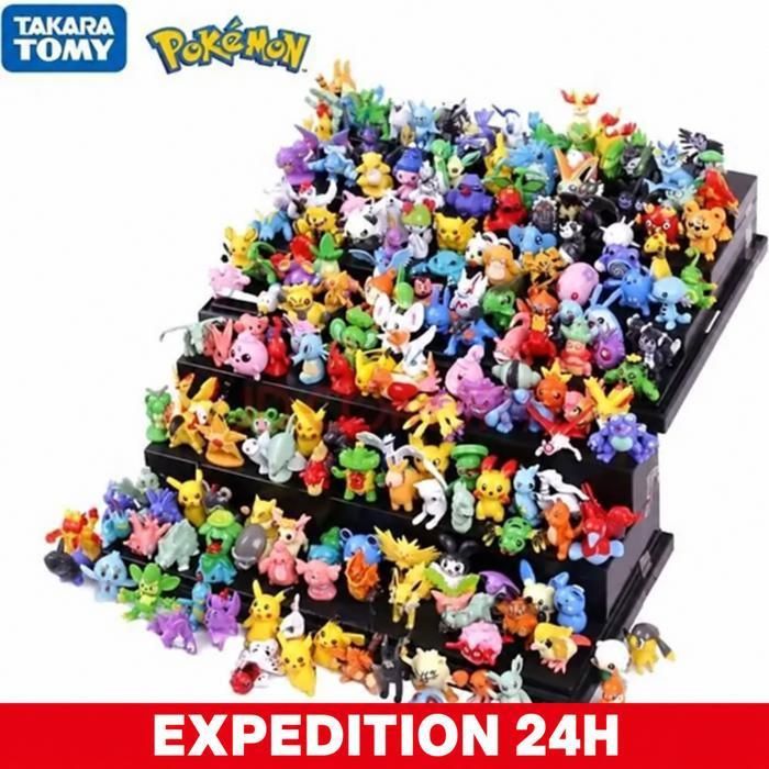 Figurines Pokemon Lot de 72 Pieces Mini Personnages PVC Multicolore Jouet Enfant Cadeau Collection