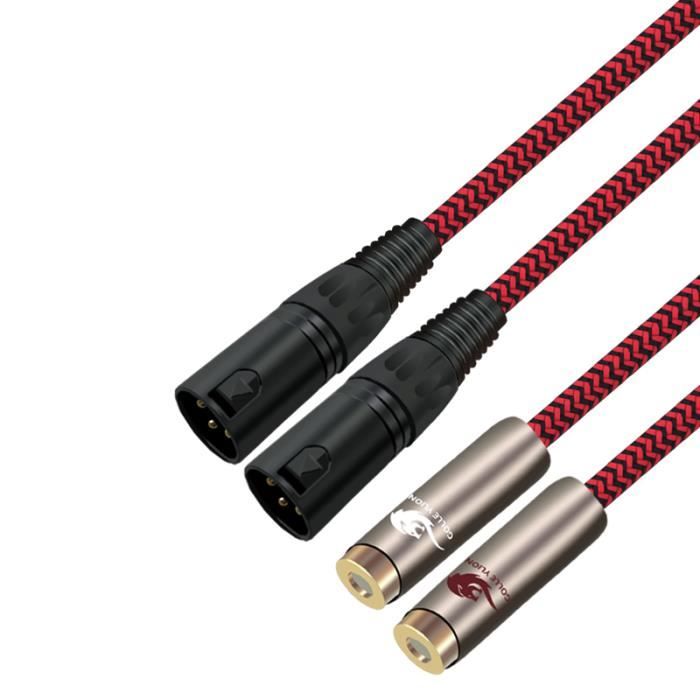 Câble Audio RCA Mâle Vers Mâle 3m Oluote - Pour Caisson De Basses Et Home Cinéma