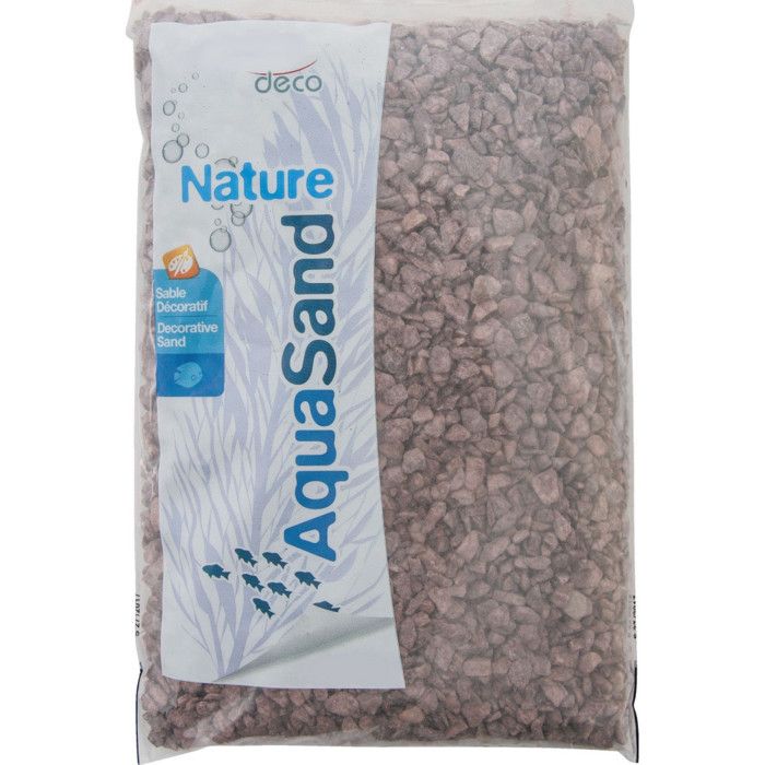 Meilleurs prix pour sol décoratif 2-6 mm naturel grès rouge AquaSand 1 kg pour aquarium