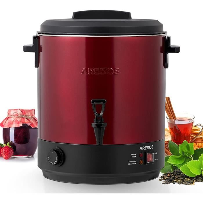 Arebos AREBOS Machine à mettre en conserve 28 L Cuiseur à vin chaud 2500W 