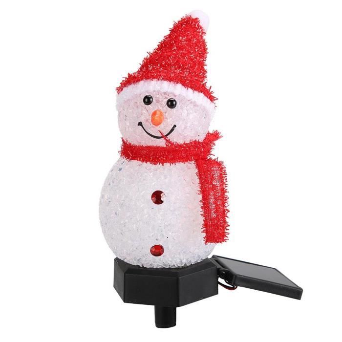 Lumiere De Jardin Bonhomme De Neige Economiseur D Energie Solaire Impermeable A L Eau Lanqi Cdiscount Maison