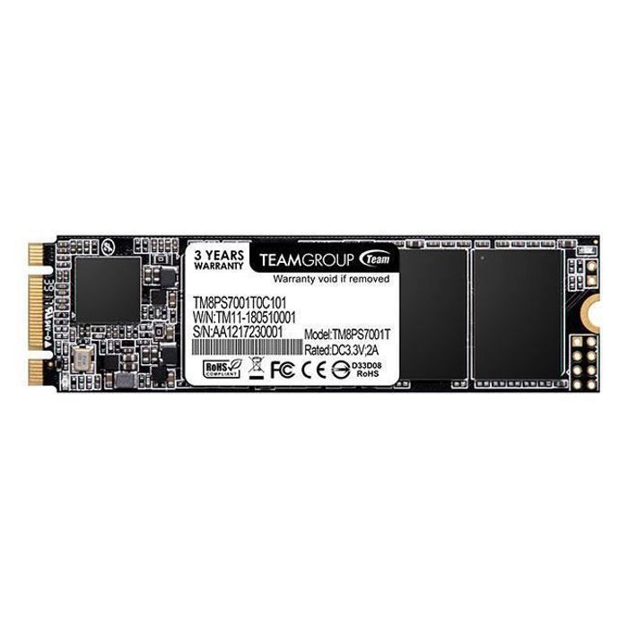 Disque SSD interne Team Group MS30 - 1 To - M.2 - SATA III - 550 Mo/s