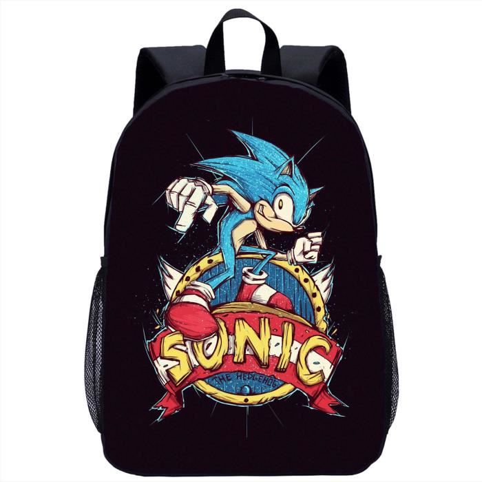 Sac A Dos Enfant Sonic Sac à Dos Sonic The Hedgehog Pour Enfant - Cartable Scolaire Imprimé 3D Trousse Ecole Garçon
