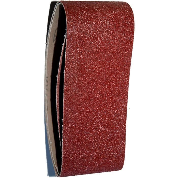 Lot de 10 bande abrasive 100 x 610 feuilles abrasives grain 60