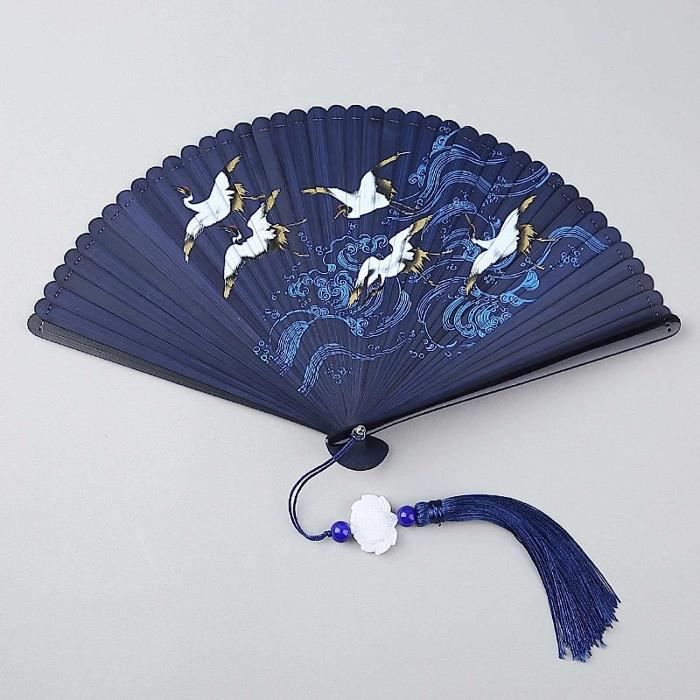 Éventail Pliant En Tissu De Soie Encre De Style Chinois Matériau Png