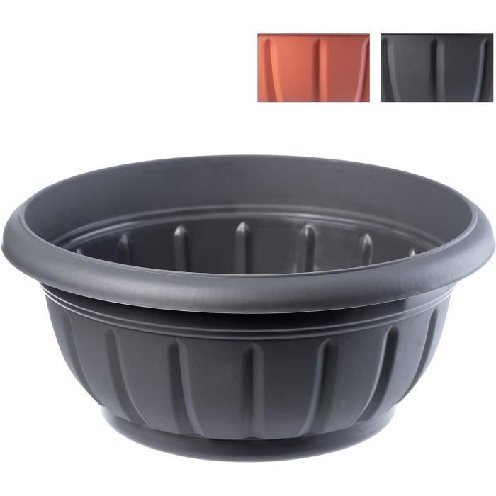 Bac À Fleurs Rond En Plastique Résistant Aux Intempéries Pour Extérieur — free download
