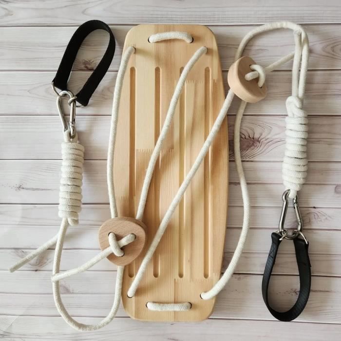 Balancoire interieur pour bebe et enfants, Siege balançoire en bois et en coton pour bébé, Balansoire pour enfant, Balancelle scandinave, Baby swing