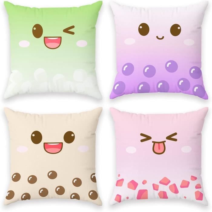 4 Superbes Taies D'oreiller Vintage Au Point Petit - Motifs Lion, Chèvre, Chien Et Cheval - Laine Et Velours Rouge
