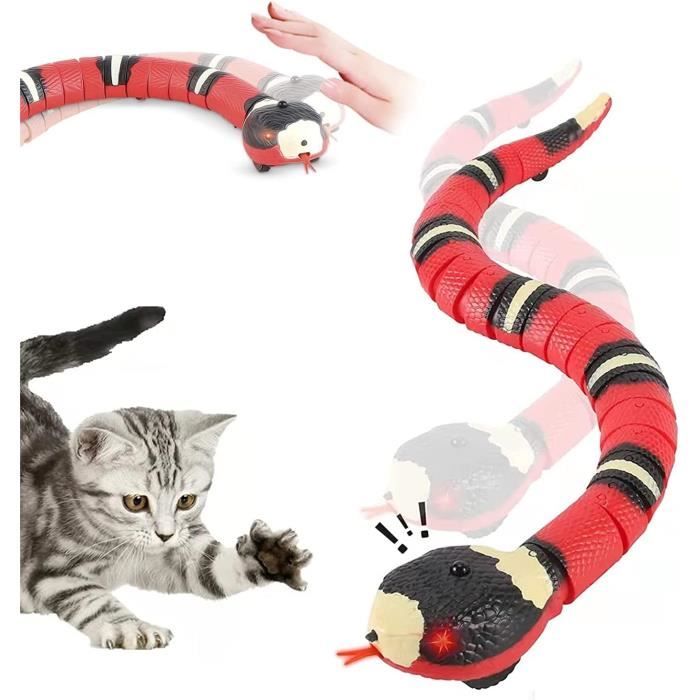 Jouet interactif pour chat, serpent à détection intelligente,mouvement, rechargeable détecte automatiquement obstacles et l'évasion