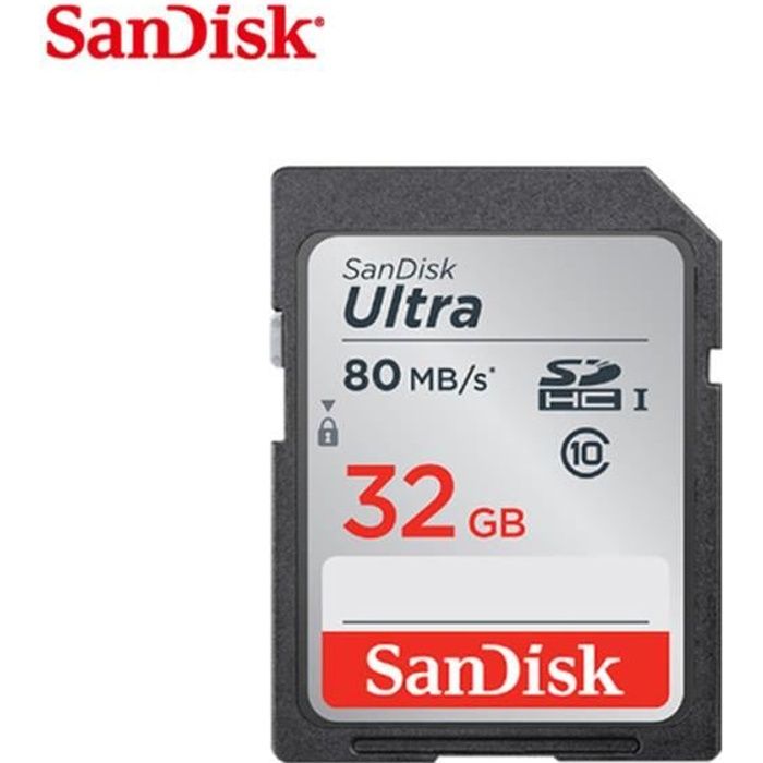 Sandisk 32Go Carte M moire SD Classe 10 Grande Vitesse Pour Appareil 