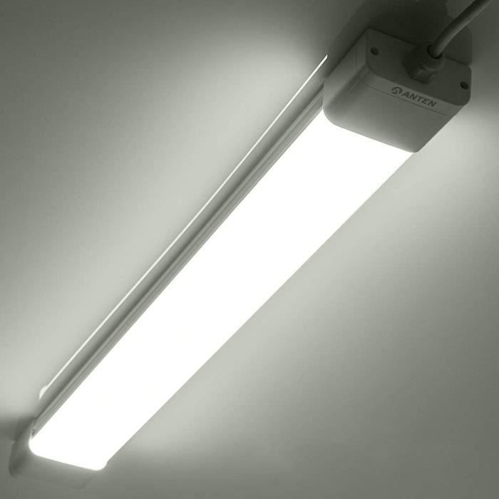 Neon LED Plafond Angle Éclairage 120°- Tube Neon 8,5W Équivalant 50W Lampe Neon Tube Luminaire LED 638 Lm- Tube Neon LED Lumière Blanc Chaud S19LED638 Xanlite Tube LED Neon Classique Culot S19