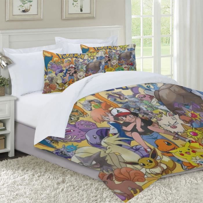 Parure De Couette Pokemon Anime Pikachu 300 1 Housse De Couette parure-de-couette-pokemon-anime-pikachu-300-1-housse-de-couette