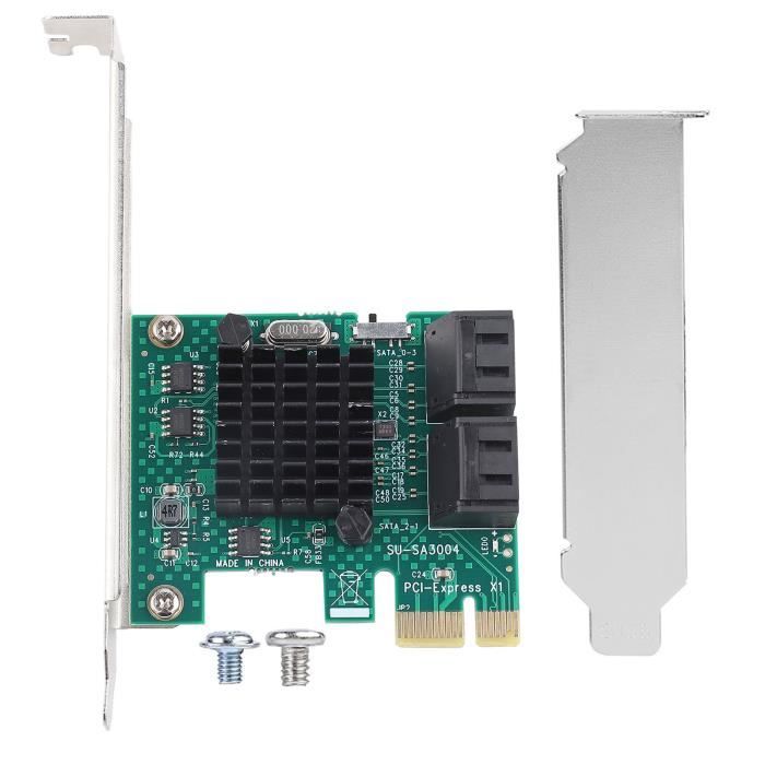 Carte Contrôleur RAID PCI Vers SATA 4 Ports - Chipset Sil3114, Support 4 Disques