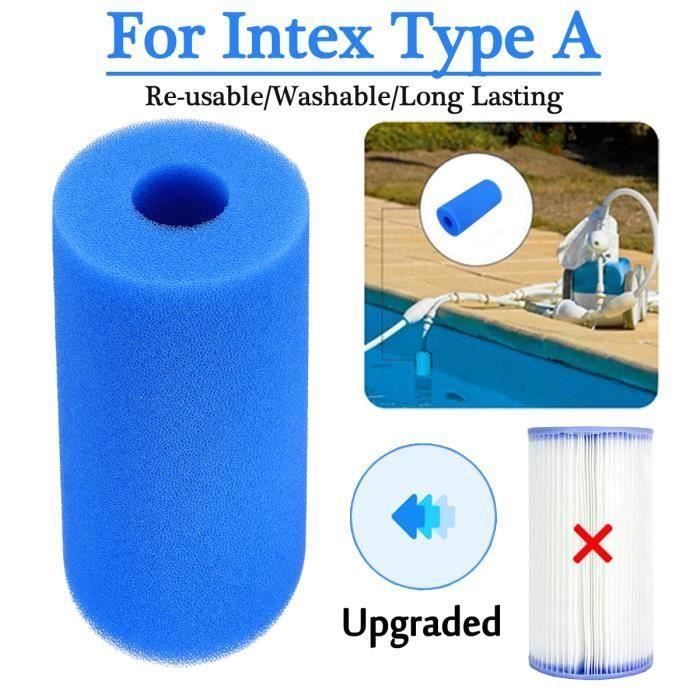 Intex 1X Réutilisable Piscine Filtre Lavable Mousse Éponge Cartouche for Intex Type-H 