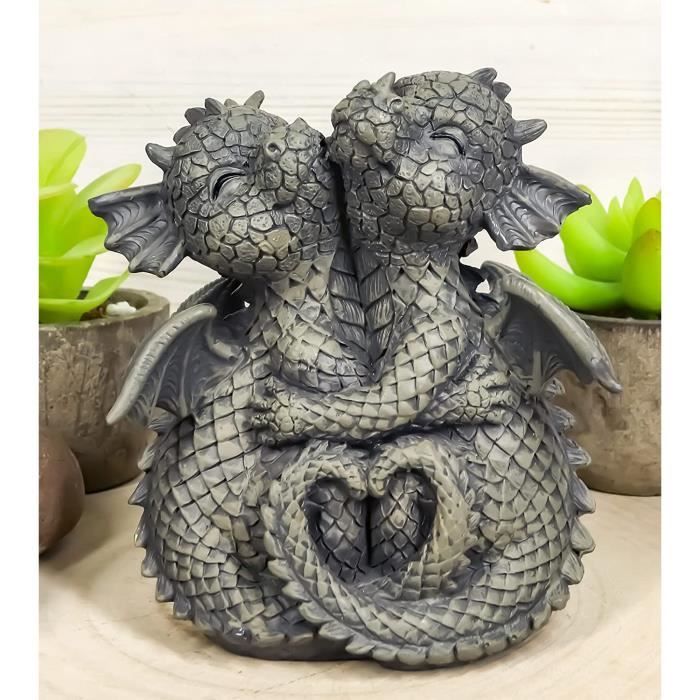 Statue de jardin romantique pour la SaintValentin Petit bébé dragon