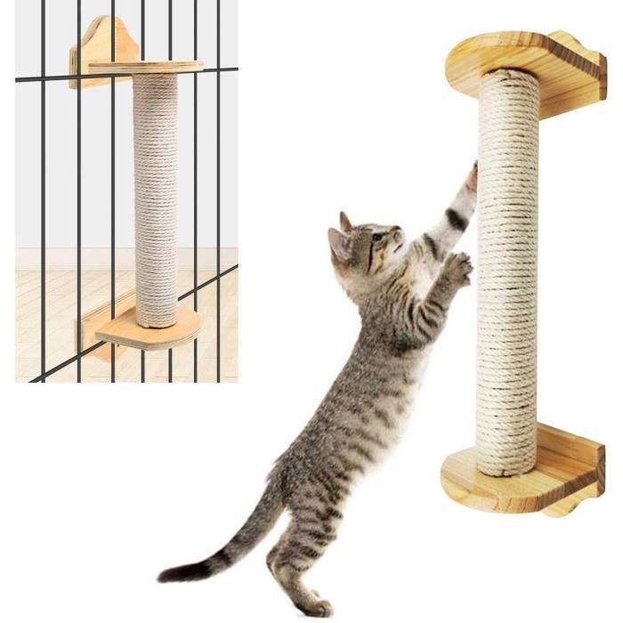 Arbre A Chat Mural Et Griffoir En Sisal Pour Grands Chats Pas De Desordre Montage En Bois Robuste Peu Encombrant Meuble Vertical Cdiscount Animalerie
