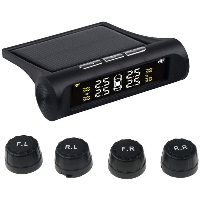 KAOLALI Système TPMS 6 Roues | Moniteur Pression Pneus 144 PSI | Charge Solaire Et USB | Pour Camions Caravanes