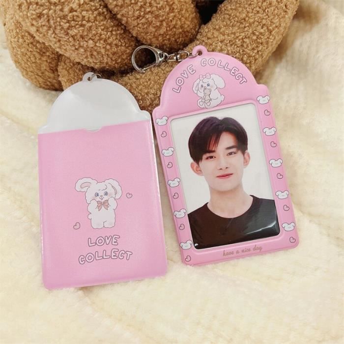 Porte-Cartes Photo En Acrylique K-pop - Lot De 2 - Modèles Téléphone Et Appareil Photo - Avec Porte-Clés