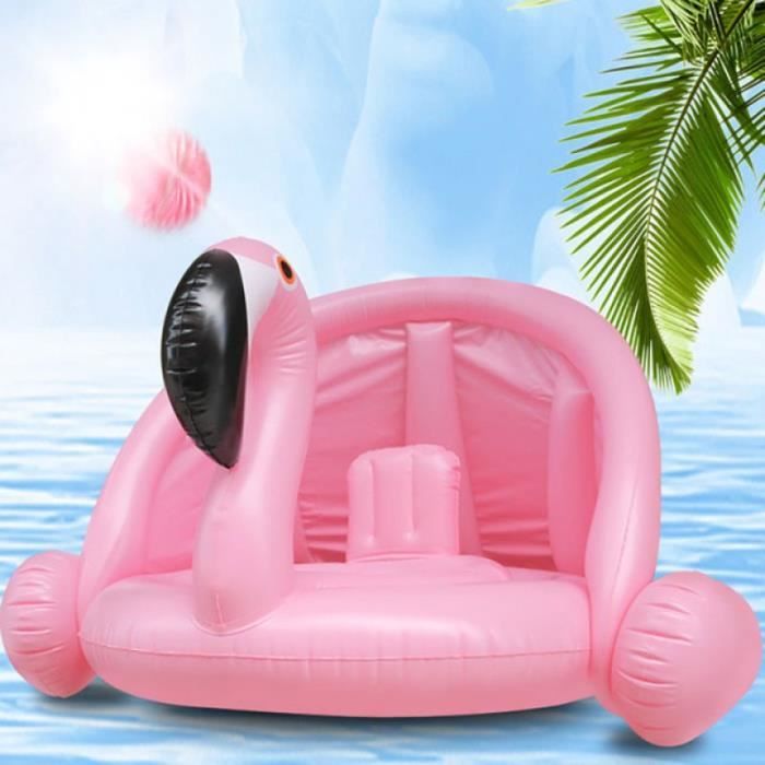 Flotteur Anneau Gonflable Bébé Avec Siège Sécurisé - Piscine / Baignoire 6-36 Mois, Double Soupape Anti-Retour