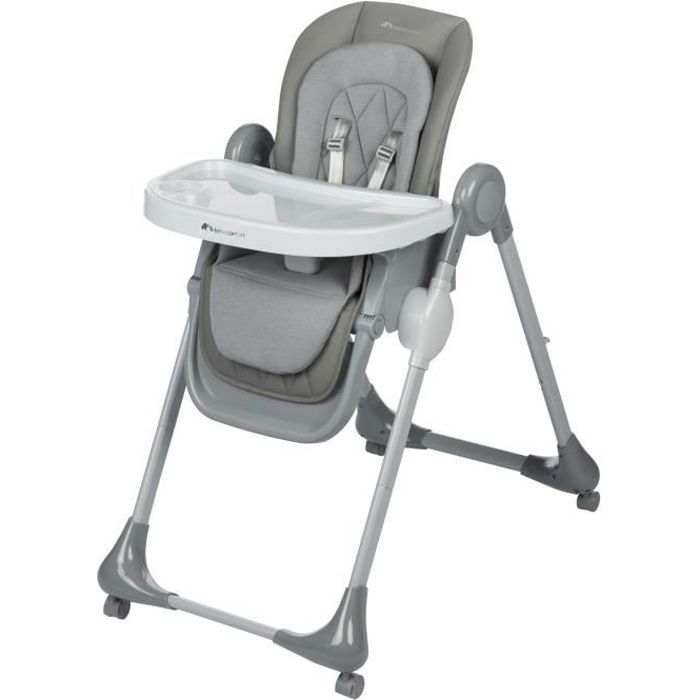 BEBECONFORT OLEA Chaise haute bébé, évolutive, multi-positions de la naissance à 3 ans (15 kg), Tinted gray