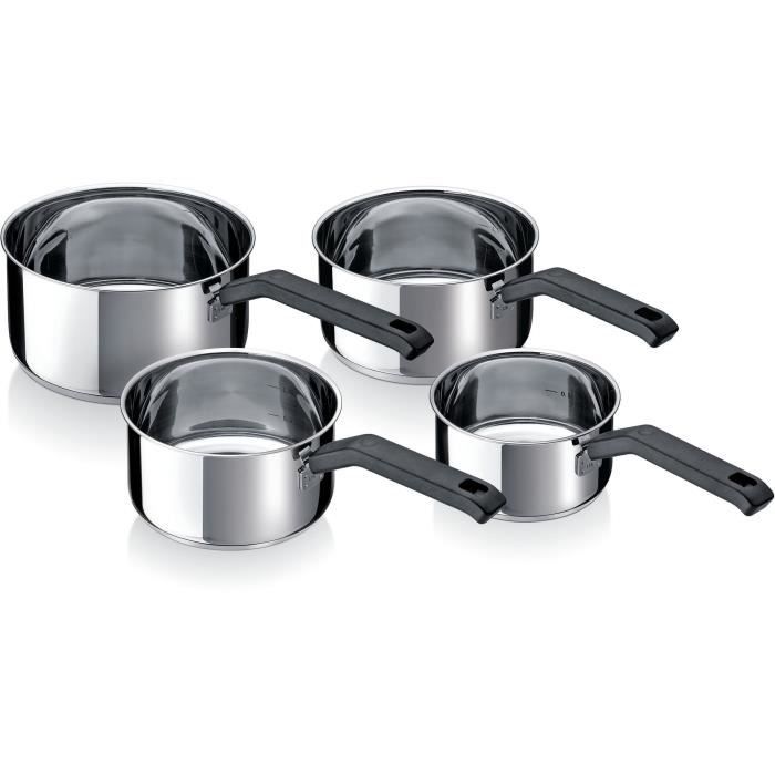 BEKA 13686984 SERIE DE 4 CASSEROLES CHRONO 14/20 CM EN ACIER