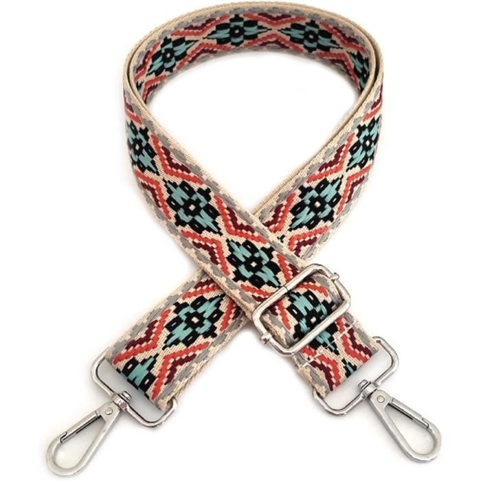 Bandouliere Pour Sac ?? Main, Color?�e Sangle Sac Bandouliere Femme R?�glables Avec Mousqueton 