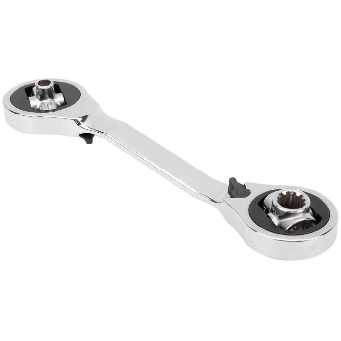 Clé En Os Multifonction 10 En 1 – Douille Hexagonale 6-15 Mm, Réparation Vélo, Portable, Métal, 9,5x2,2x2,2 Cm