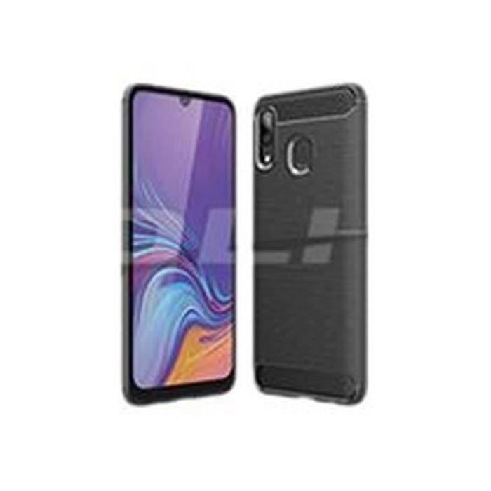 DLH Coque - Silicone - Noir - Pour Samsung Galaxy A20E