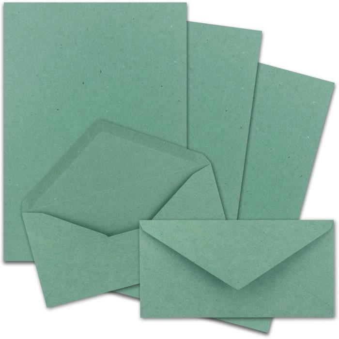 Set De Papeterie Nid De Fleurs - 10 Feuilles A4 + 10 Enveloppes DIN Long - Motif Fleurs Et Pétales