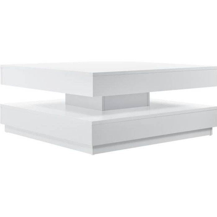 Table basse canap&eacute; office moderne conception pivotant plancher diff&eacute;rentes couleurs Couleur : Blanc